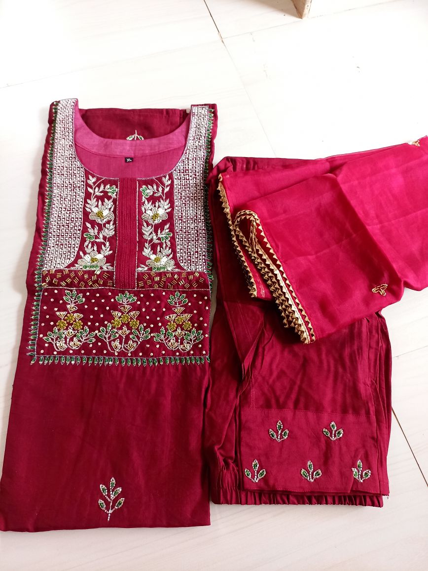 Party Wear Silk Suit