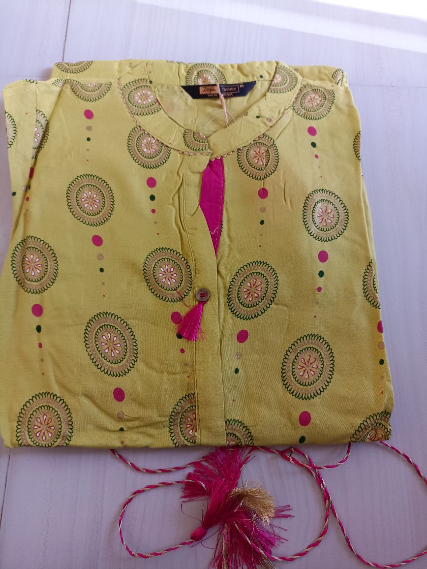 Cotton Printed Naira Cut Kurti