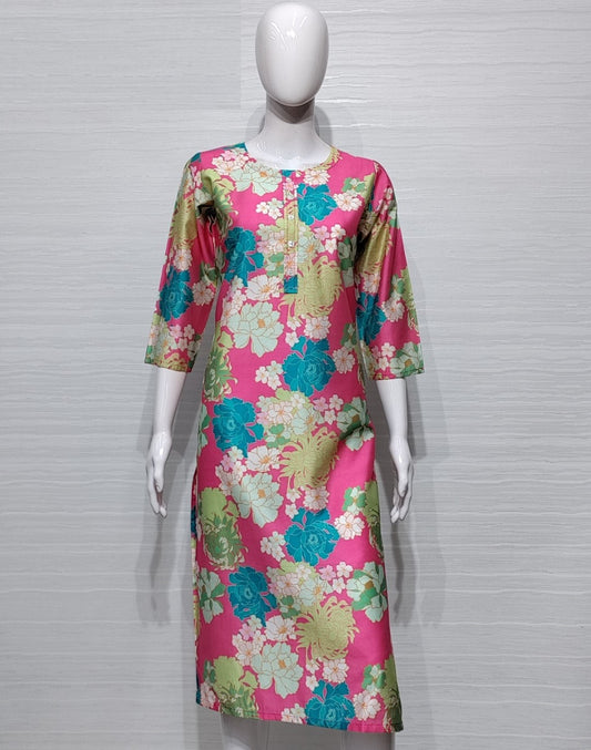 Bamboo Silk Printed Kurti