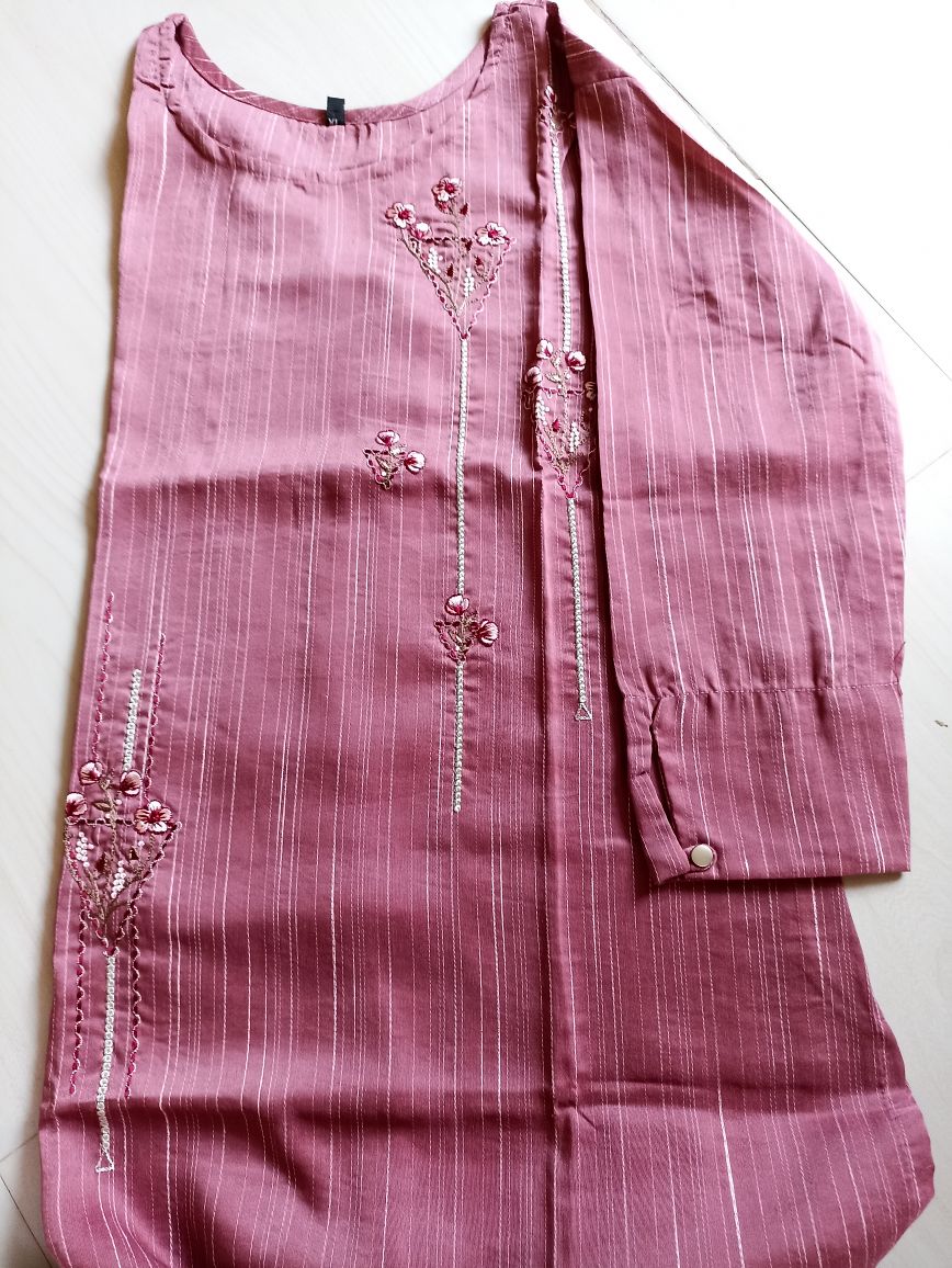 Silk Embroidered Kurti