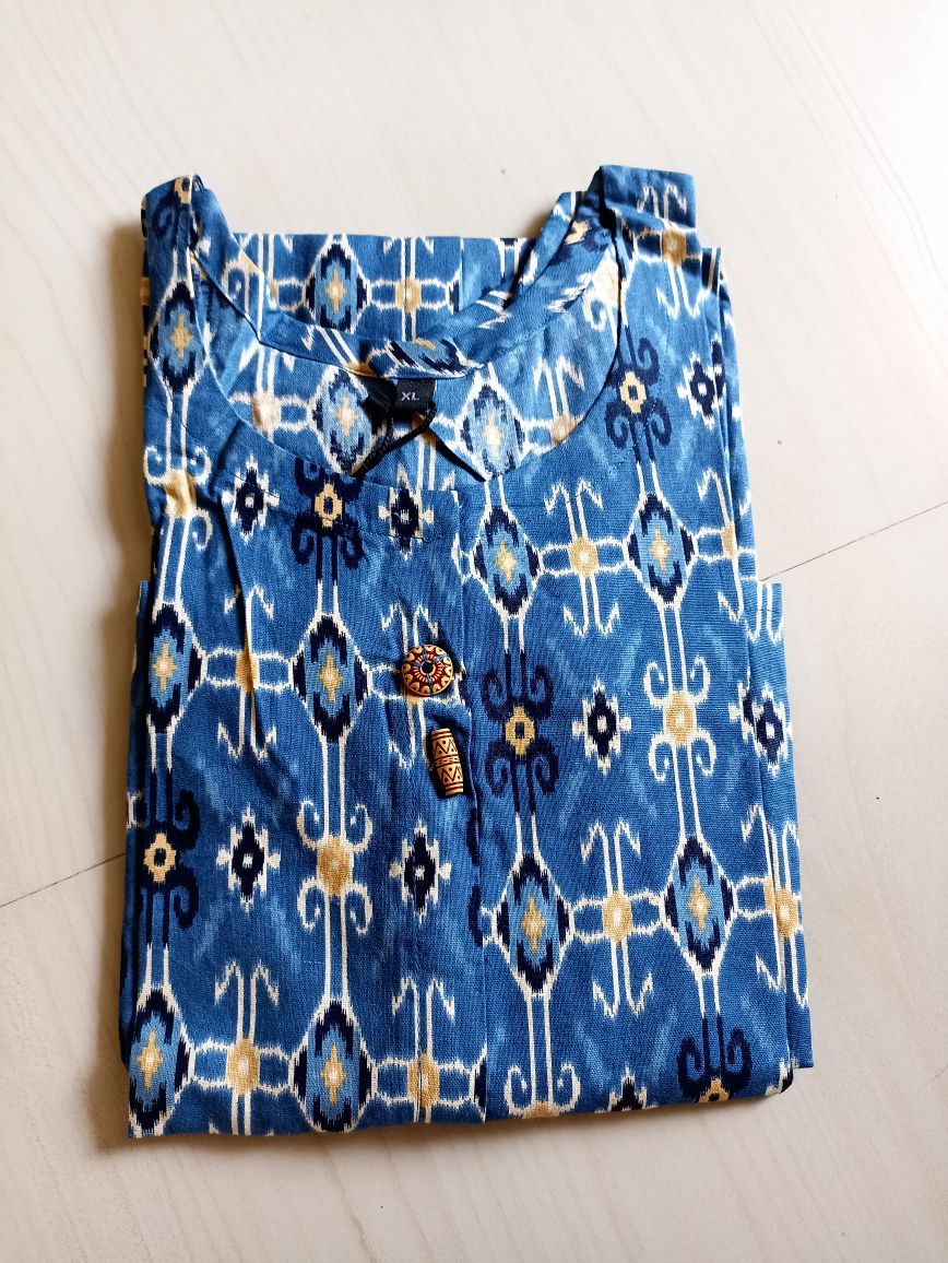 Cotton Ikkat Kurti