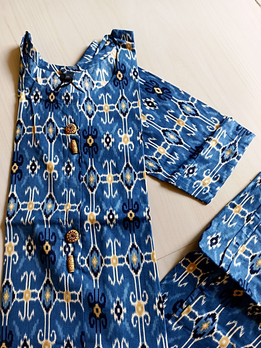 Cotton Ikkat Kurti