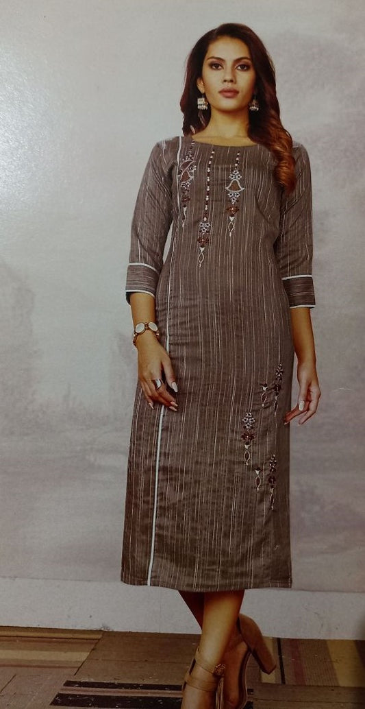 Silk Embroidered Kurti