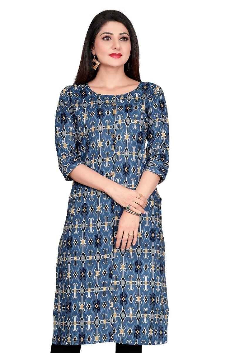 Cotton Ikkat Kurti